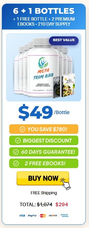 Buy Meta Trim BHB 6 bottles now for best value